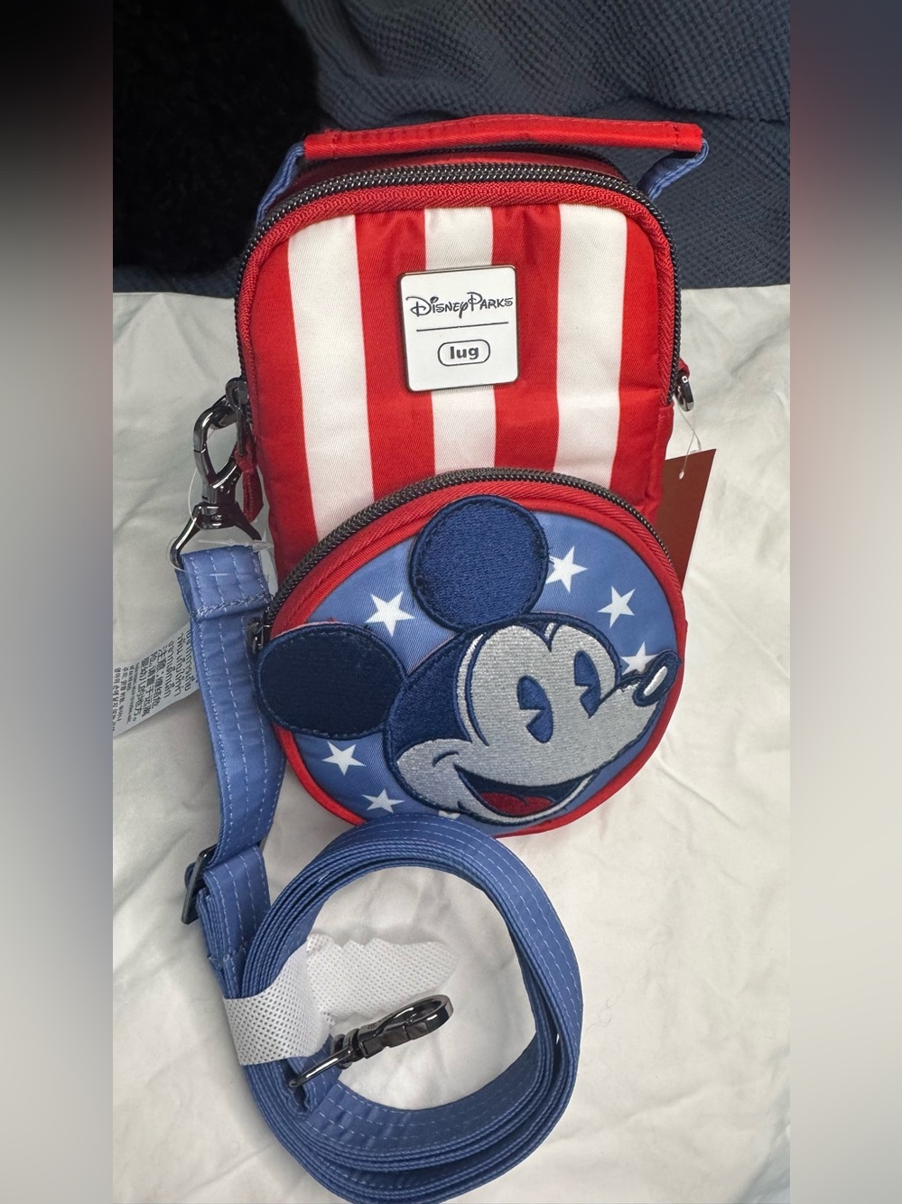 NWT Disney Parks x Lug Mickey Americana Skeeter Crossbody Bag